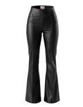 Revice Denim Vegan Leather Flare Pants - 10990