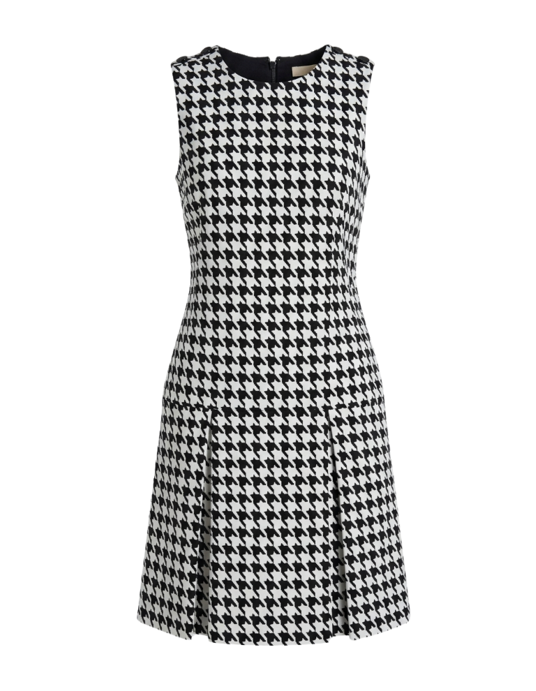 Michael Kors Houndstooth A-Line Dress - 5543