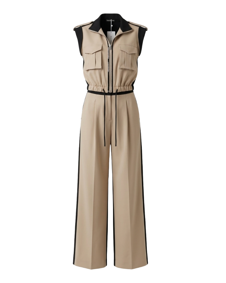 Two-Tone Utility Jumpsuit - 32182- 32183