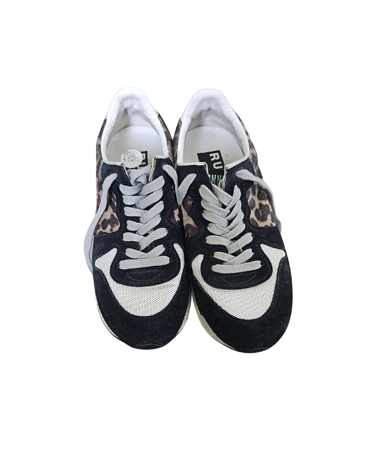 Golden Goose Running Sole - Leopard & Red Star - 6050