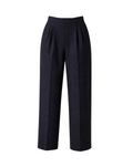 St. John Textured Wide-Leg Knit Trousers – Navy - 33568