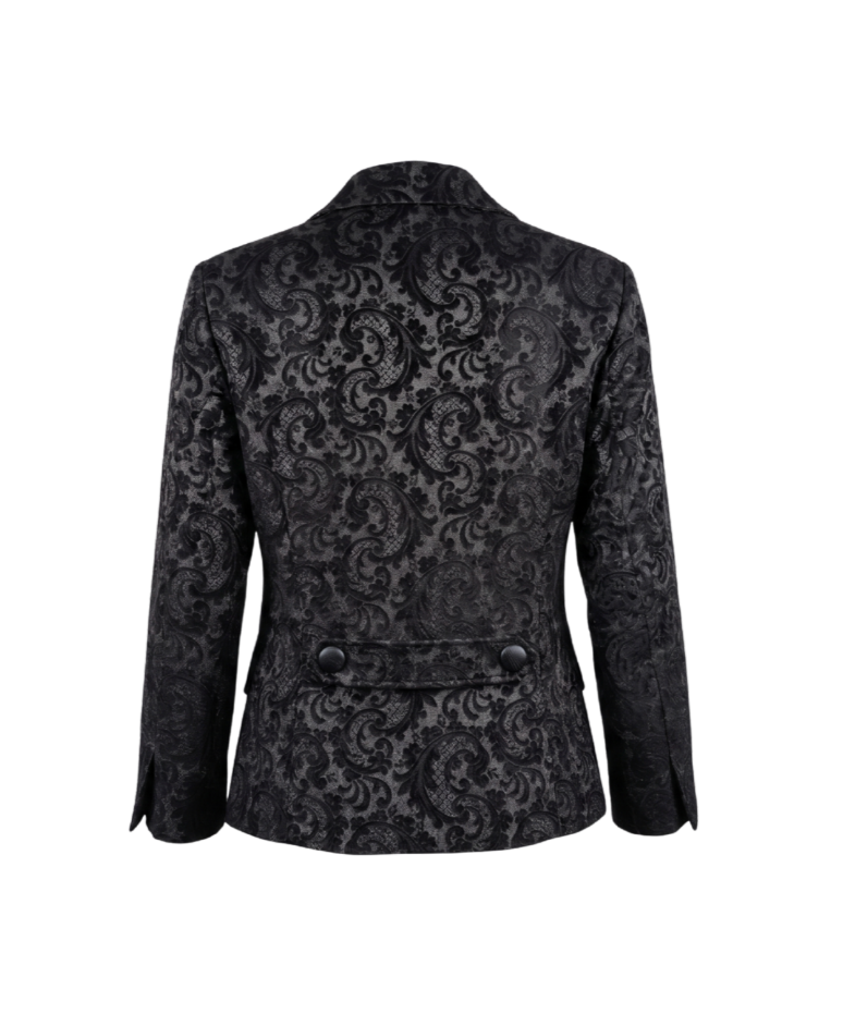 Chico's Black Damask Brocade Blazer - 33687
