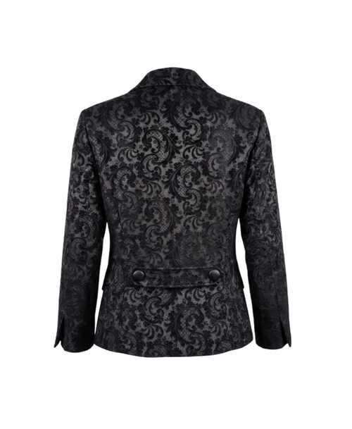 Chico's Black Damask Brocade Blazer - 33687