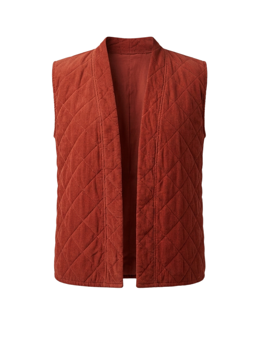 Quilted Corduroy Vest - 31789