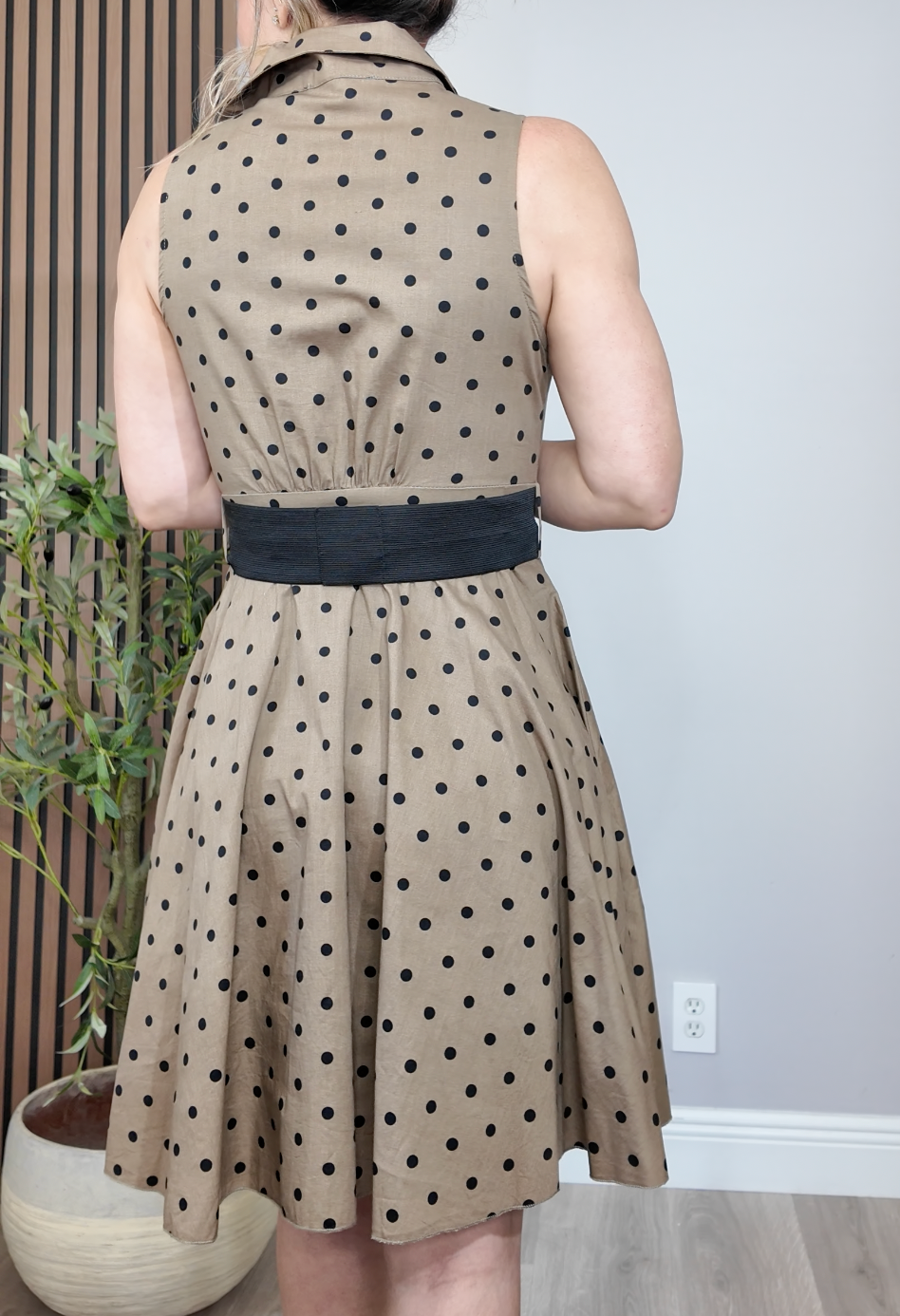 Charly Madisson Polka-Dot Ruffled Fit-and-Flare Dress - 34343