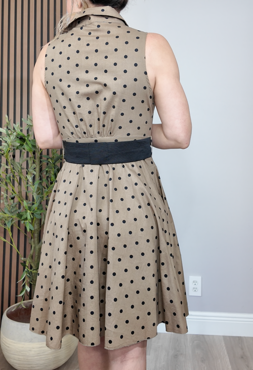 Charly Madisson Polka-Dot Ruffled Fit-and-Flare Dress - 34343