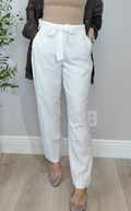 White Belted Trousers - 34755
