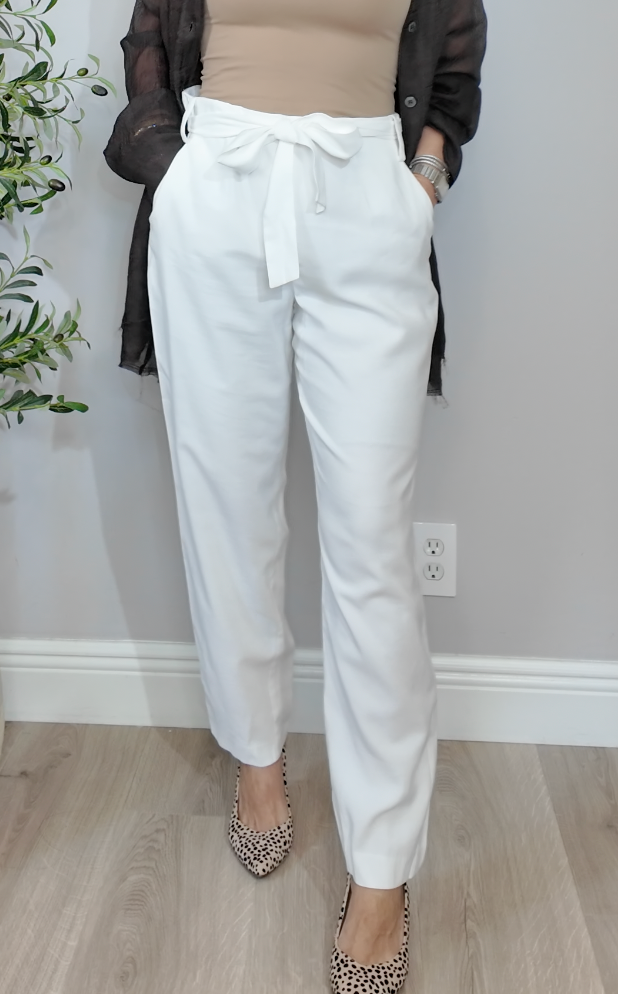 White Belted Trousers - 34755