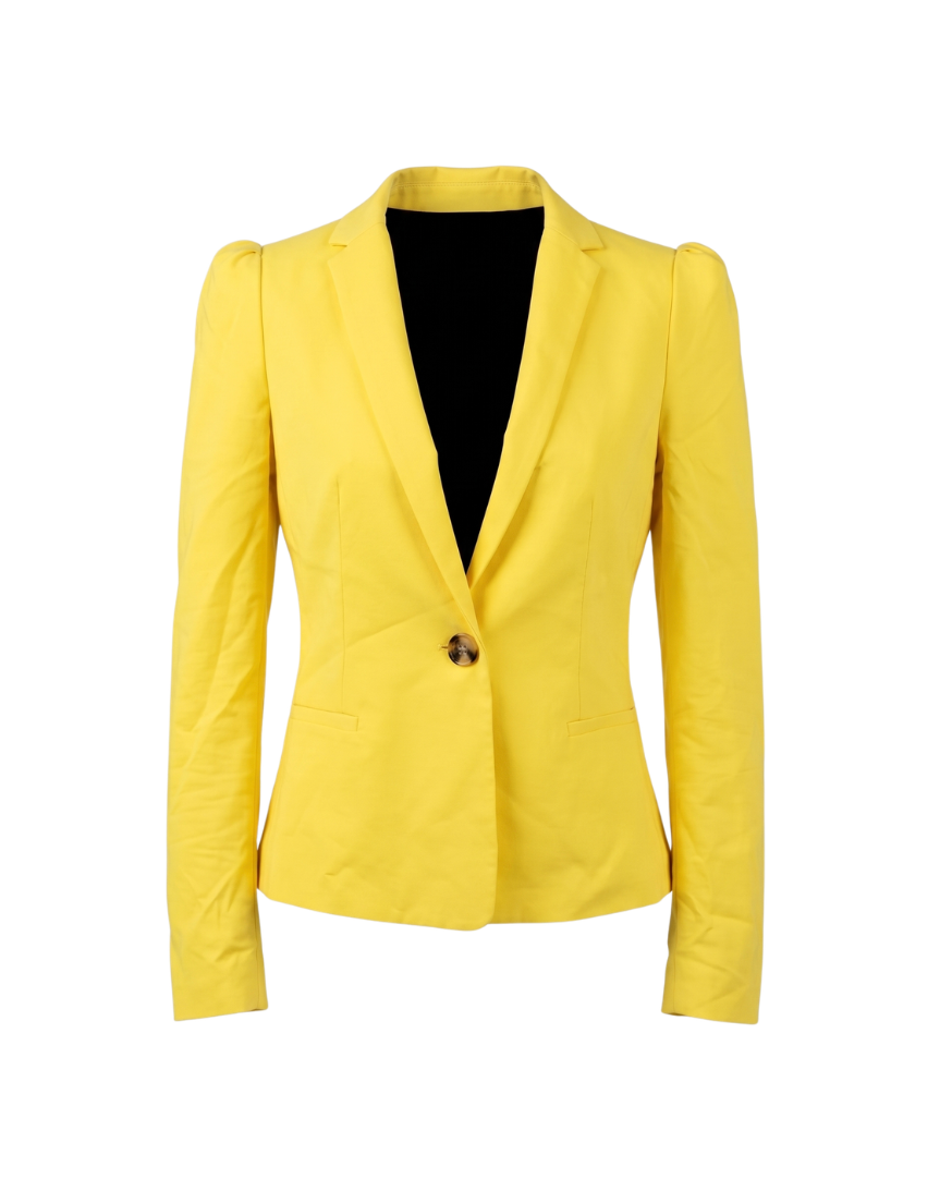 Vibrant Puff-Sleeve Blazer - 34051