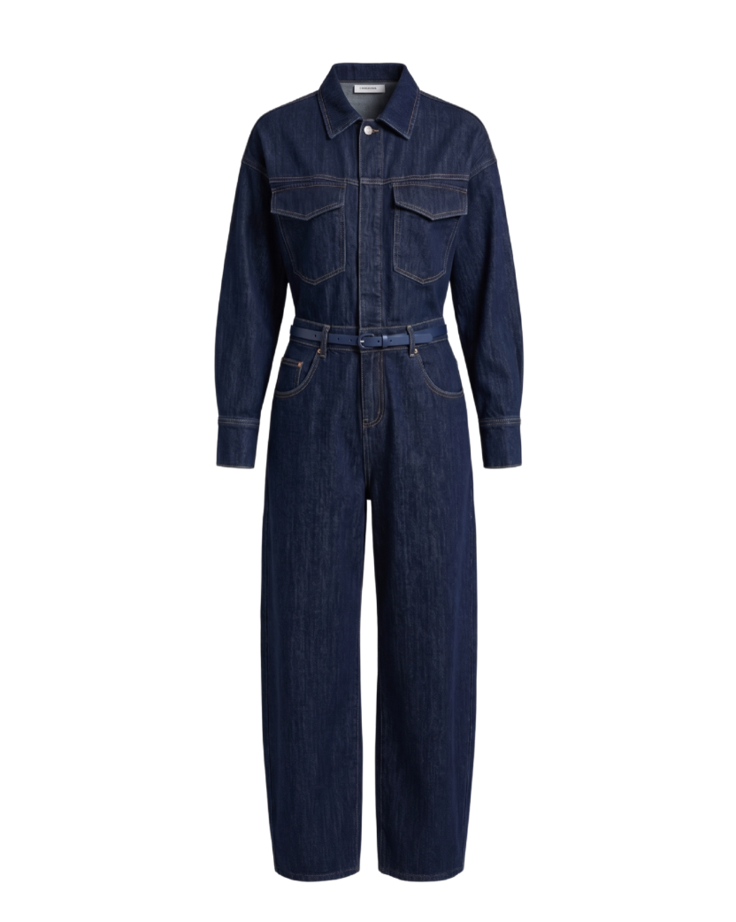 Dark Wash Denim Utility Jumpsuit - 31314