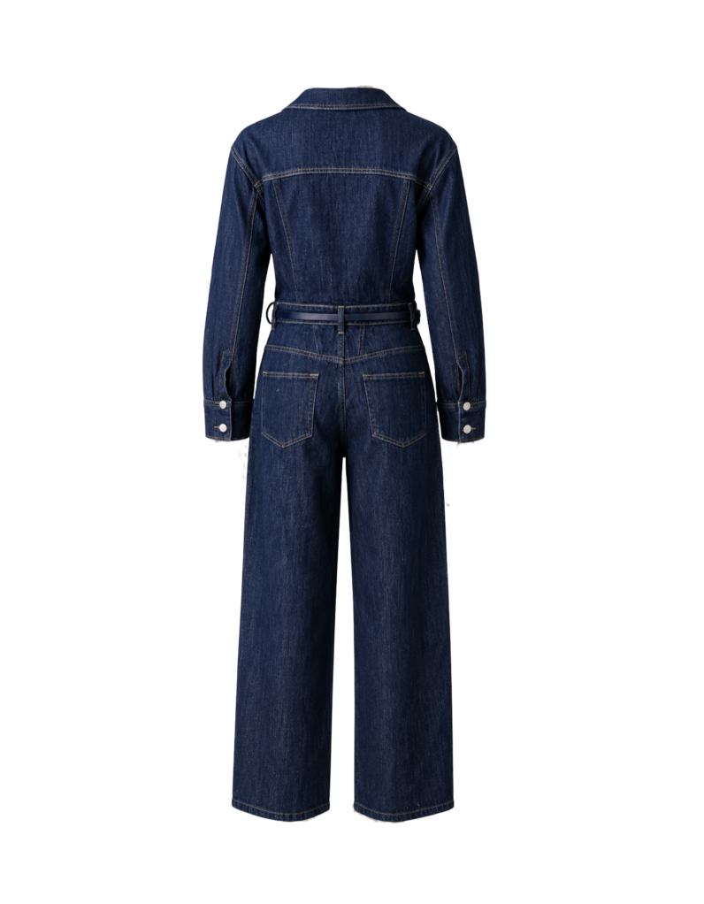 Dark Wash Denim Utility Jumpsuit - 31314