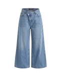 Criss-Cross Waist Wide-Leg Jeans - 30265