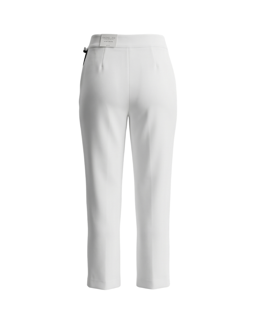 Elegant White Tailored Trousers - 24877