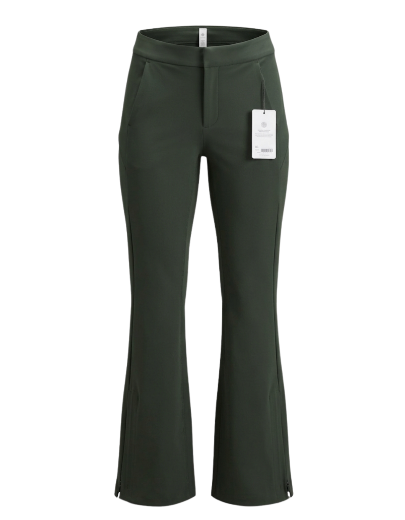 Sophisticated Olive Green Flared Trousers - 32668