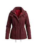 Maroon Utility Hooded Jacket - 31657