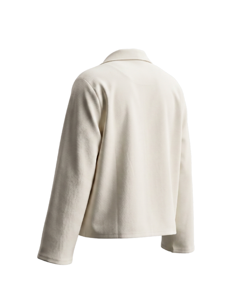 White Embroidered Floral Utility Jacket - 32322