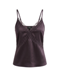 Silk Camisole with Lace Trim - 34458