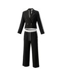 Sporty Chic Button-Back Blazer & Pants Set - 32030