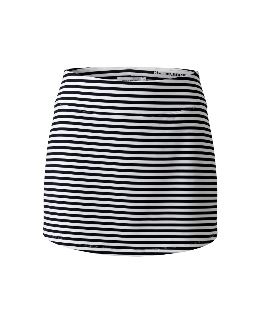Navy and White Striped Athletic Skirt - 34576