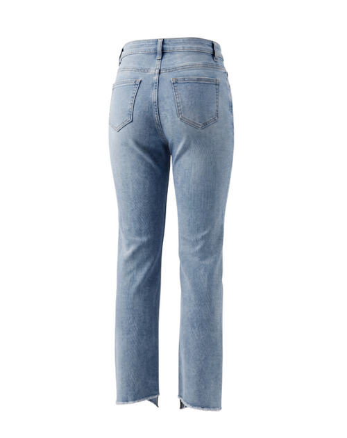 Anja Rock – Distressed Flare Blue Jeans - 31758