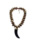Crimson & Gold Horn Pendant Necklace - 34841