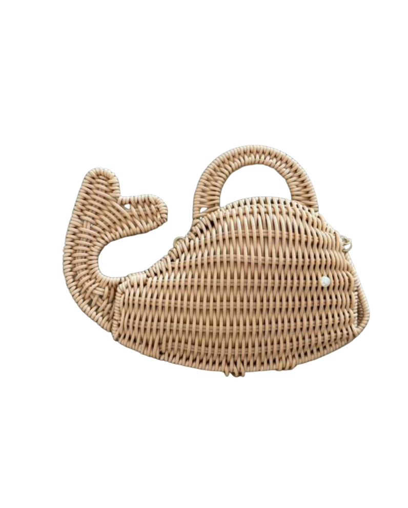 Tommy Bahama Novelty Whale Wicker Crossbody Bag - 34934