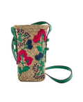 Woven Rattan Shell Crossbody Bag - 35016