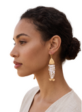 Golden Fish Dangle Earrings  - 34962