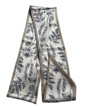 Botanical Sketch Silk-Feel Skinny Scarf - 17896