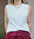Sleeveless Minimalist Blouse - 35081