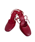 Zara Patent Red Slingback Stiletto Heels - 35038