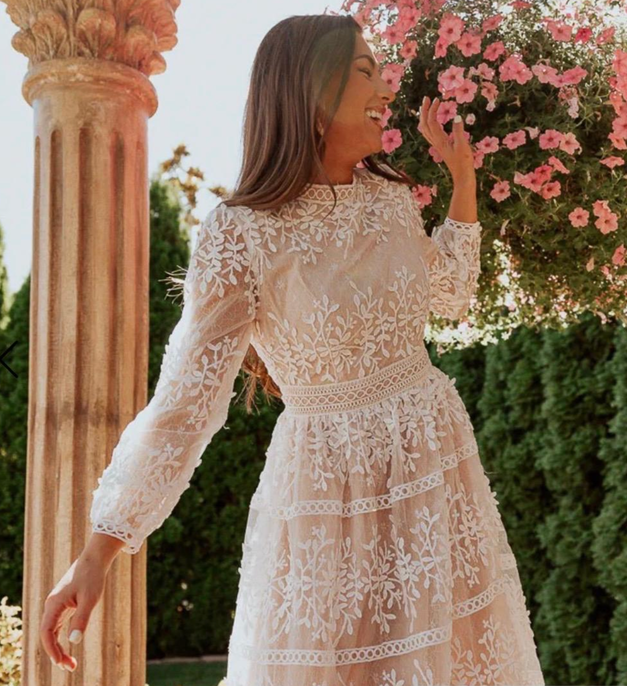 The Ivy City Whimsical Romance Lace Midi Dress - 34996