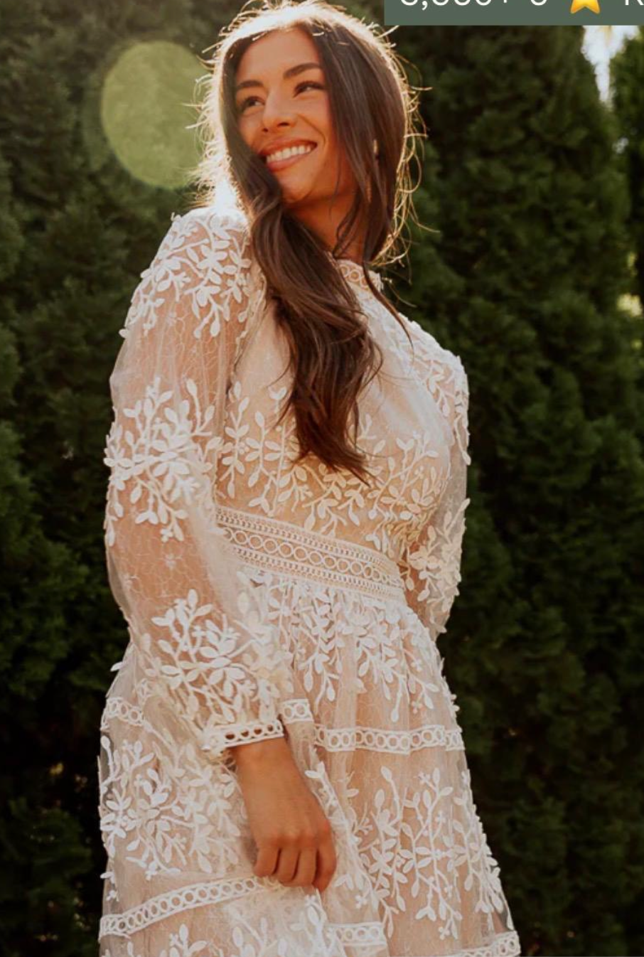 The Ivy City Whimsical Romance Lace Midi Dress - 34996