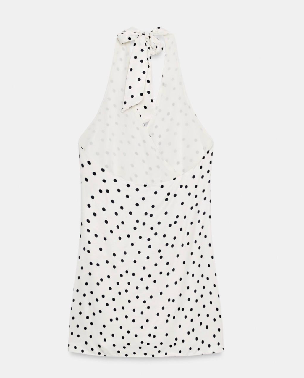 One-Shoulder Polka Dot Mini Dress - 34991
