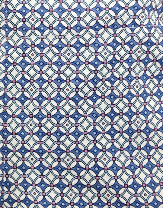 Geometric Mosaic Print Straight-Leg Trousers - 34390