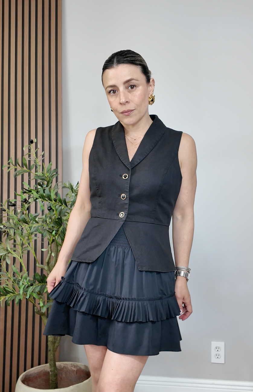 Black Tiered Ruffle Skirt - 35084