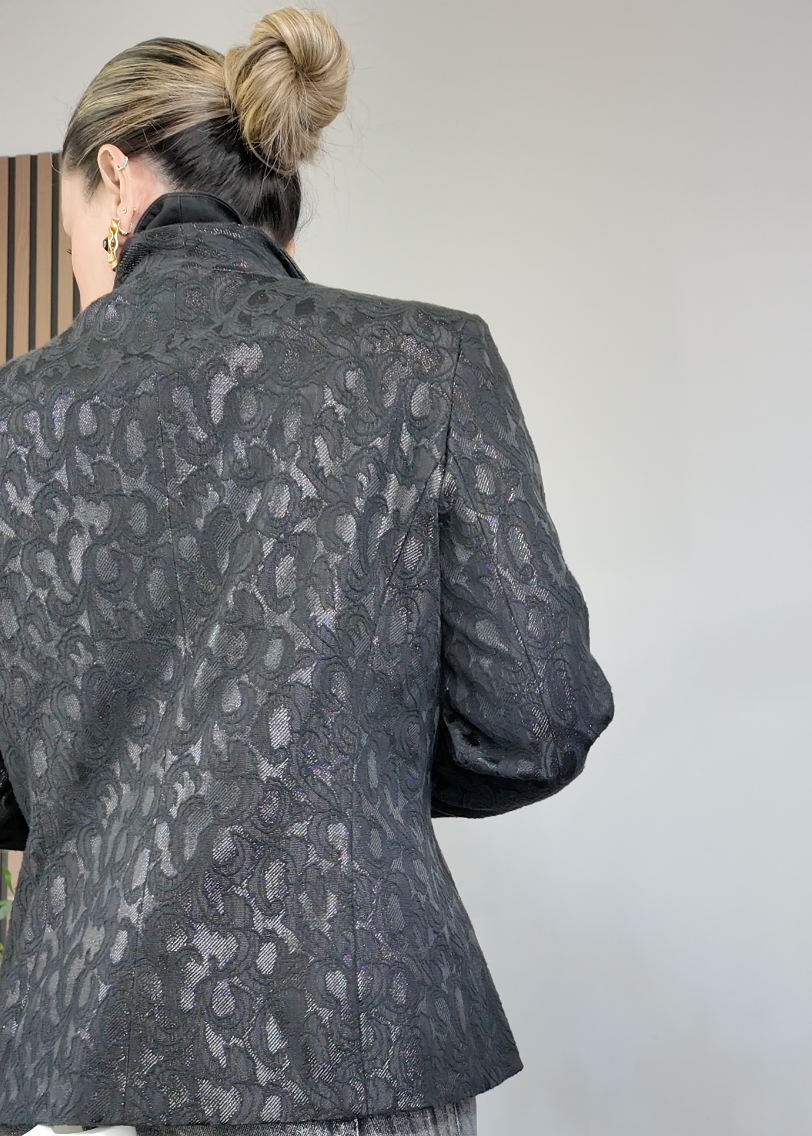 Iridescent Leopard Print Blazer - 34473