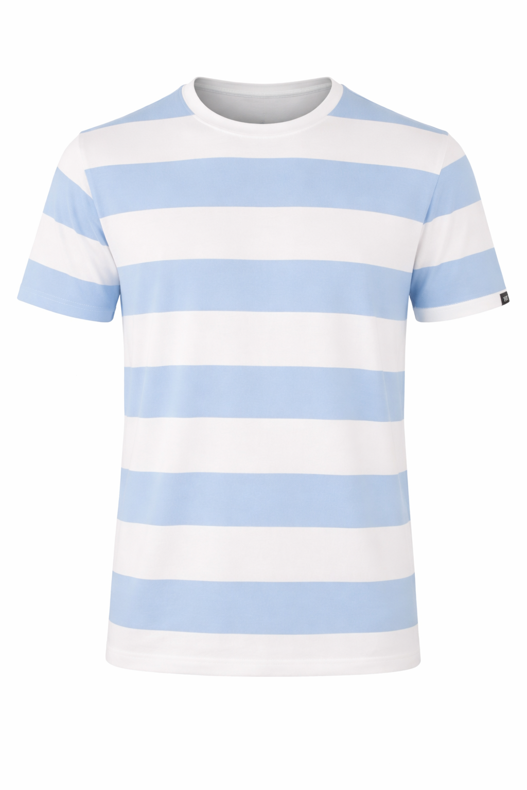 Baby Blue and White Striped Tee - 34198