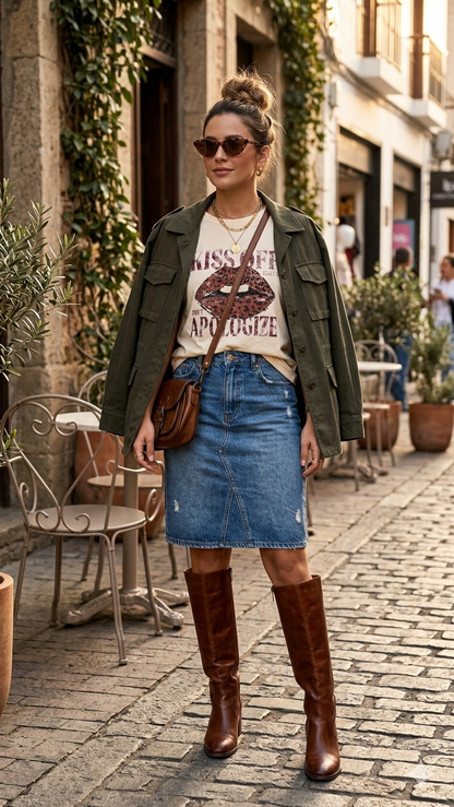 Graphic Lips Cotton T-Shirt - 34201