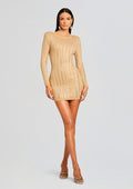 RETROFETE Embellished Ribbed Knit Mini Dress - 25188