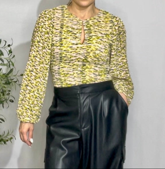 Blouse with Statement Sleeves - 33826