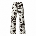 Cow Print Straight-Leg Jeans - 30022