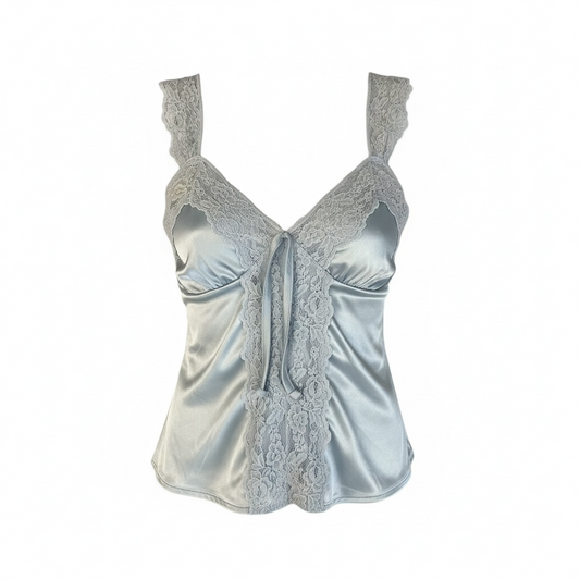 Satin Lace Trim Cami Top - 30967