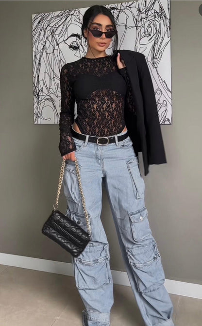 Sheer Lace Statement Body - 34196