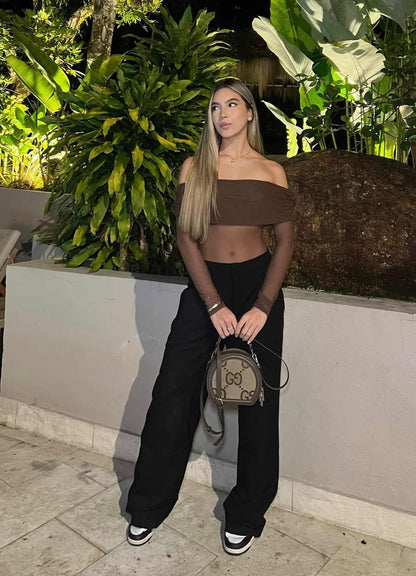 Sheer Off-Shoulder Bodysuit - 34191 - 34192