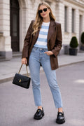 Baby Blue and White Striped Tee - 34198
