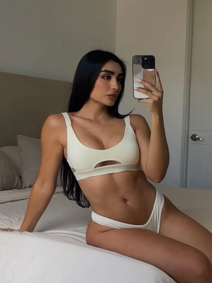 Contrast Trim Cut-Out Top - 34202 - 34203 -34204