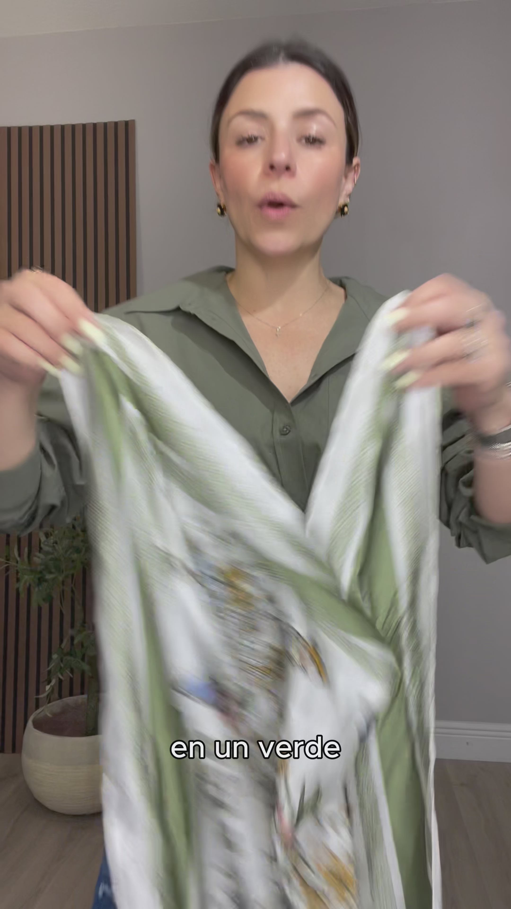 Botanical Butterfly Print Scarf - 33548