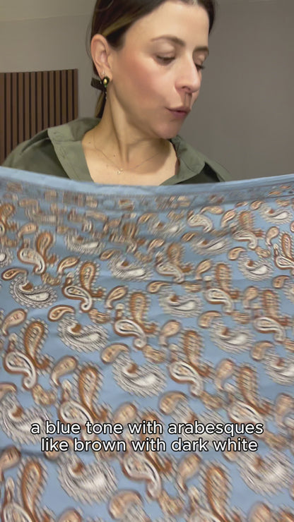 Classic Blue Paisley Scarf - 33549