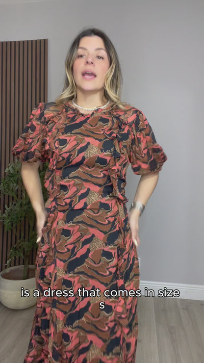 Cleobella Printed Ruffle Midi Dress - 33351